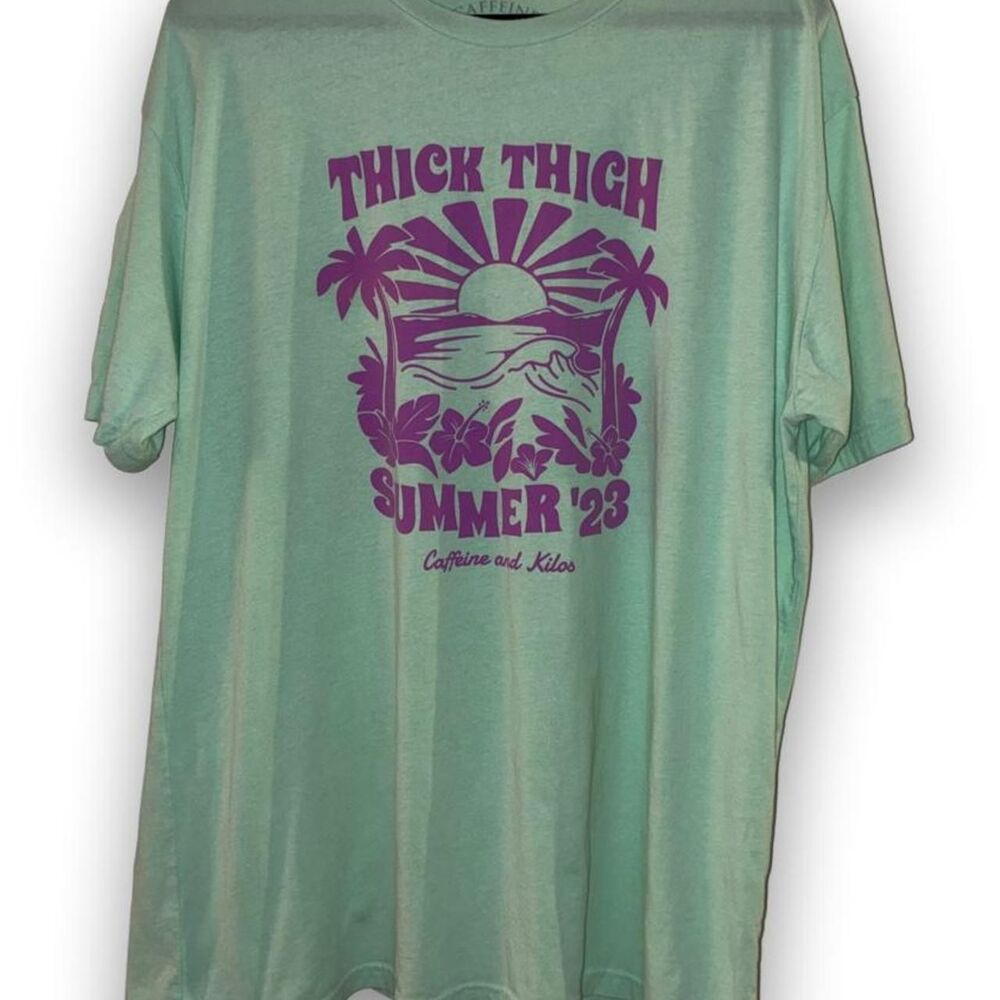 Caffeine & Kilos Thick Thigh Summer ‘23 Men’s 2XL Graphic Tee